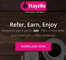 India Desire : StayZilla Hotel Booking Offers : Download StayZilla App & Get Free Rs. 500 Credit + Refer & Earn